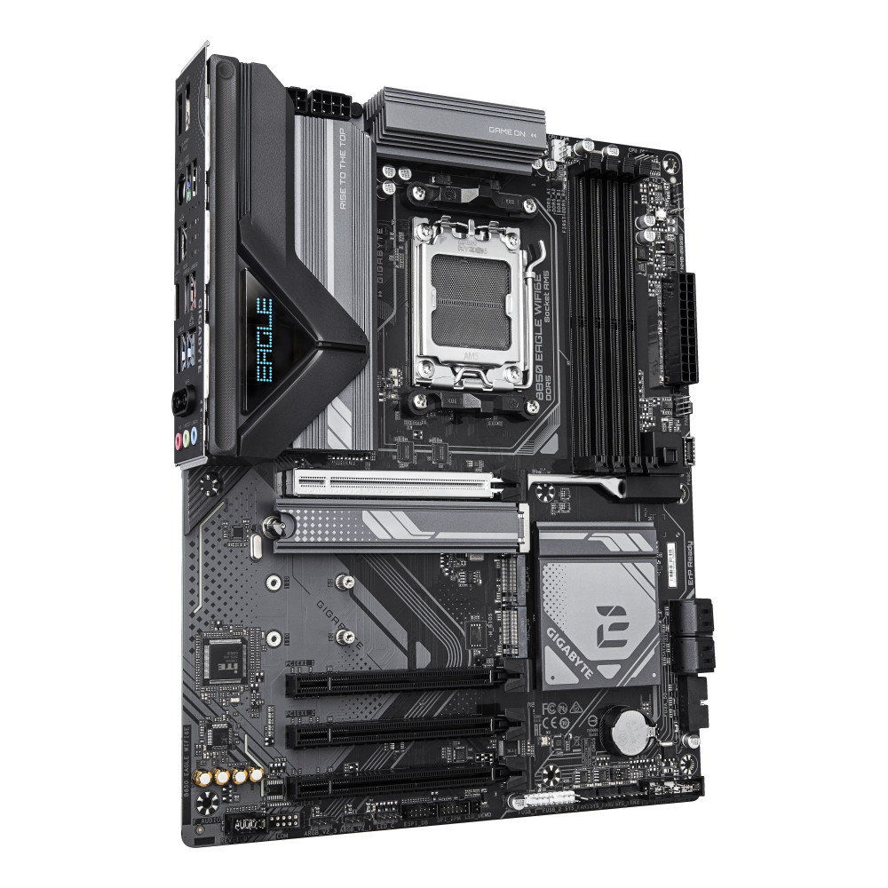GIGABYTE B850 EAGLE WIFI6E Carte Mère - AMD Ryzen 9000 Series CPUs, VRM numérique 8+2+2 phases, jusqu'à 8200MHz DDR5 (OC), GIGABYTE B850 EAGLE WIFI6E Carte Mère - AMD Ryzen 9000 Series CPUs, VRM numérique 8+2+2 phases, jusqu'à 8200MHz DDR5 (OC),