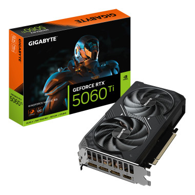 GIGABYTE GeForce RTX 5060 Ti WINDFORCE MAX OC 16G Carte Graphique – 16 Go GDDR7, 128 bits, PCI-E 5.0, 2587 MHz Fréquence du