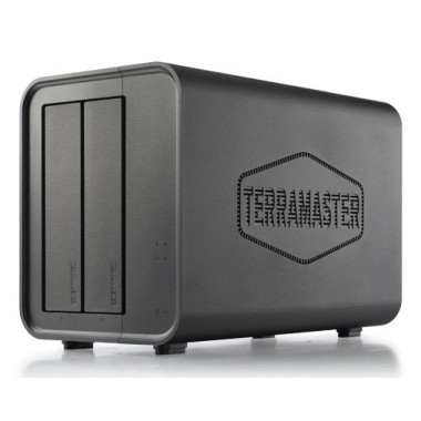 TerraMaster D2-320 boîtier de disques Bureau Noir