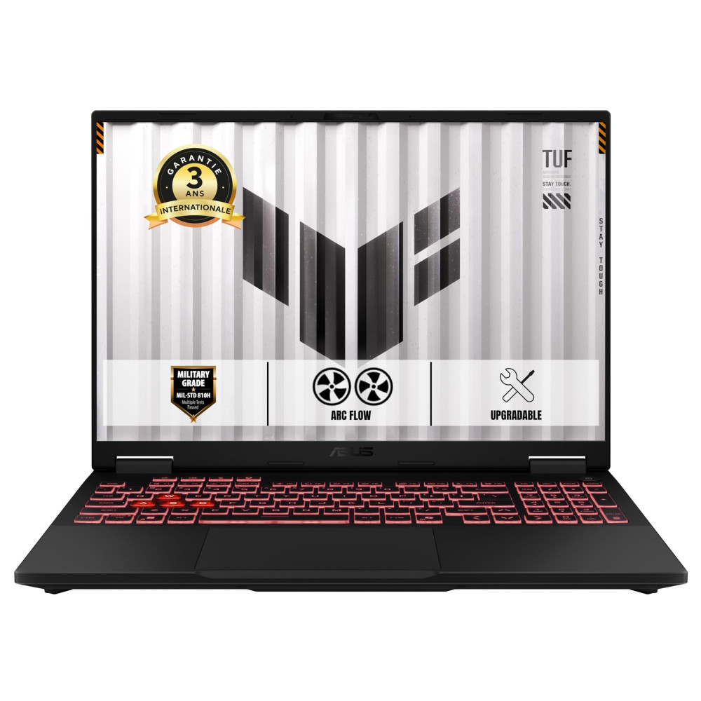 ASUS TUF608UM-ISCRV155 (TUF Gaming) - 16p WUXGA R7-260 16Go.DDR5 512Go RTX5060 FreeDos Gris | ECP Grossiste informatique