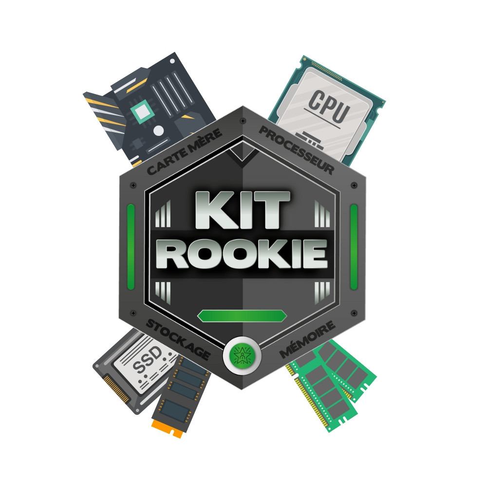 KIT ROOKIE ASU - Asus PRIME H610M-K + CPU Intel Core i3-12100 + RAM 8Go DDR5 + SSD 480Go NVMe