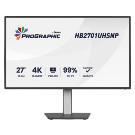 IIYAMA HB2701UHSNP-B1 (ProGraphic) - 27p IPS 4K 4ms 450cd/m HDMI-DP USB-C 4USB 2x2W Réglable Noir | ECP Grossiste informatique