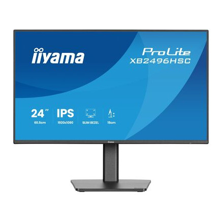 IIYAMA XB2496HSC-B1 (ProLite) - 24p FHD IPS 3ms 300cd/m HDMi USB-C(PD 65W) 2USB 2x2W Réglable Noir | ECP Grossiste informatique