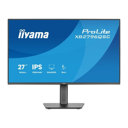 IIYAMA XB2796QSC-B1 (ProLite) - 27p WQHD IPS 4ms 350cd/m HDMi USB-C(PD 65W) 2USB 2x2W Réglable Noi | ECP Grossiste informatique