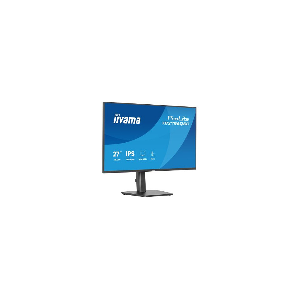 IIYAMA XB2796QSC-B1 (ProLite) - 27p WQHD IPS 4ms 350cd/m HDMi USB-C(PD 65W) 2USB 2x2W Réglable Noi | ECP Grossiste informatique