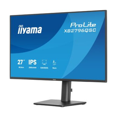 IIYAMA XB2796QSC-B1 (ProLite) - 27p WQHD IPS 4ms 350cd/m HDMi USB-C(PD 65W) 2USB 2x2W Réglable Noi | ECP Grossiste informatique