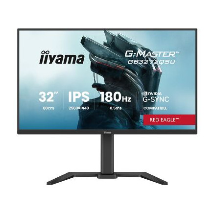 IIYAMA GB3272QSU-B1 (Red Eagle) - 31,5p WQHD IPS 0.5ms 2HDMi-DP HUB.USB 2x5W Réglable Noir | ECP Grossiste informatique