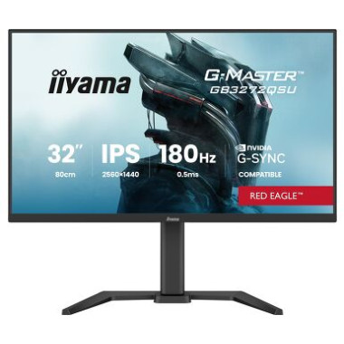 IIYAMA GB3272QSU-B1 (Red Eagle) - 31,5p WQHD IPS 0.5ms 2HDMi-DP HUB.USB 2x5W Réglable Noir | ECP Grossiste informatique