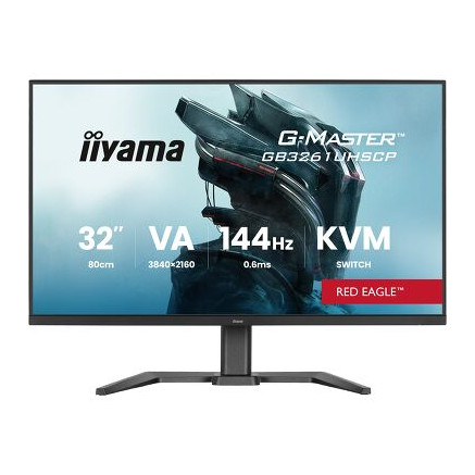 IIYAMA GB3261UHSCP-B1 (Red Eagle) - 31,5p VA 4K 0.6ms 400cd/m 2HDMi-DP HUB.USB 2x5W Réglable Noir | ECP Grossiste informatique