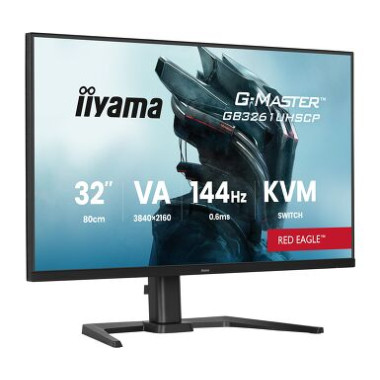 IIYAMA GB3261UHSCP-B1 (Red Eagle) - 31,5p VA 4K 0.6ms 400cd/m 2HDMi-DP HUB.USB 2x5W Réglable Noir | ECP Grossiste informatique