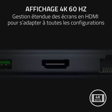 Razer USB-C Dock Avec fil USB 3.2 Gen 1 (3.1 Gen 1) Type-C Noir | ECP Grossiste informatique
