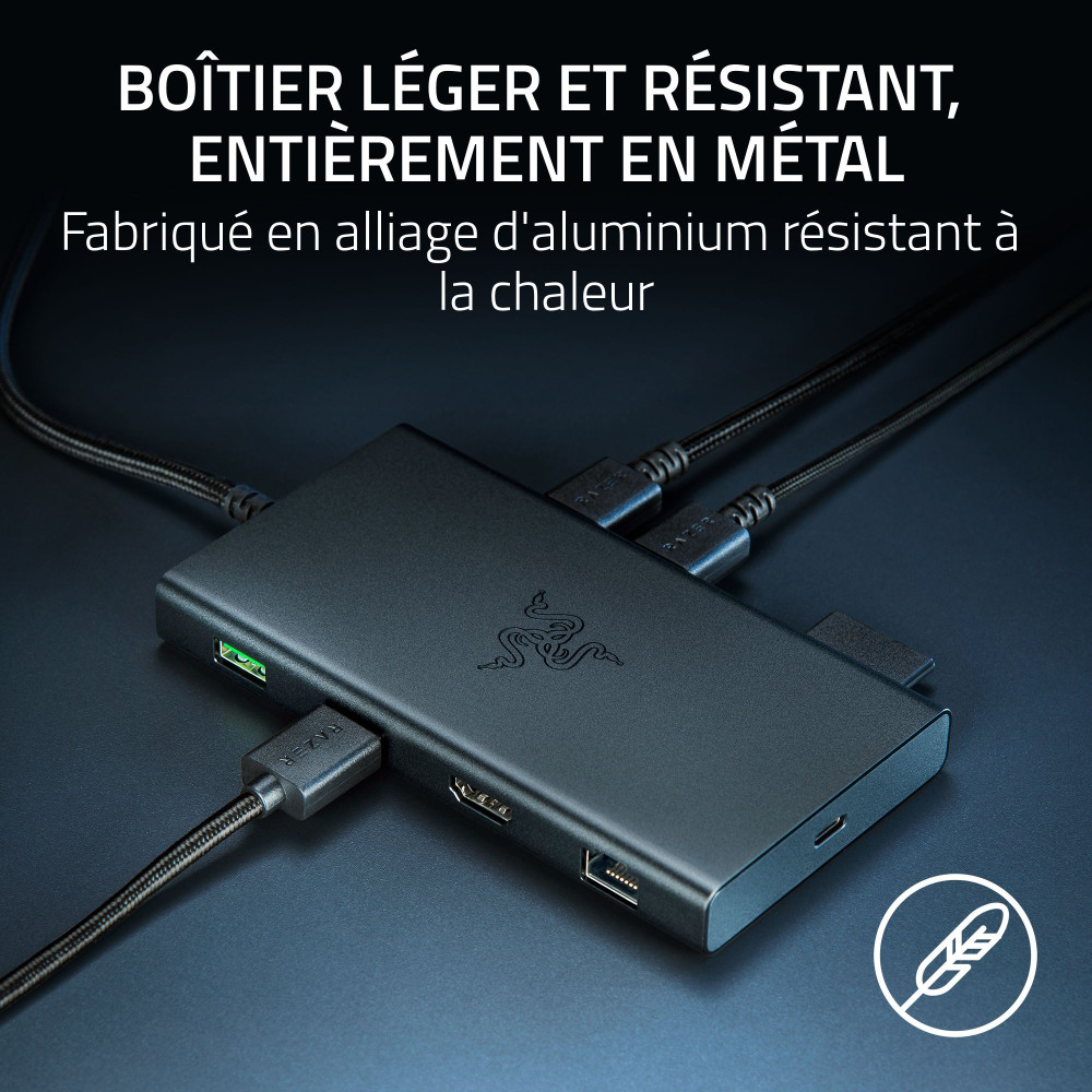Razer USB-C Dock Avec fil USB 3.2 Gen 1 (3.1 Gen 1) Type-C Noir | ECP Grossiste informatique