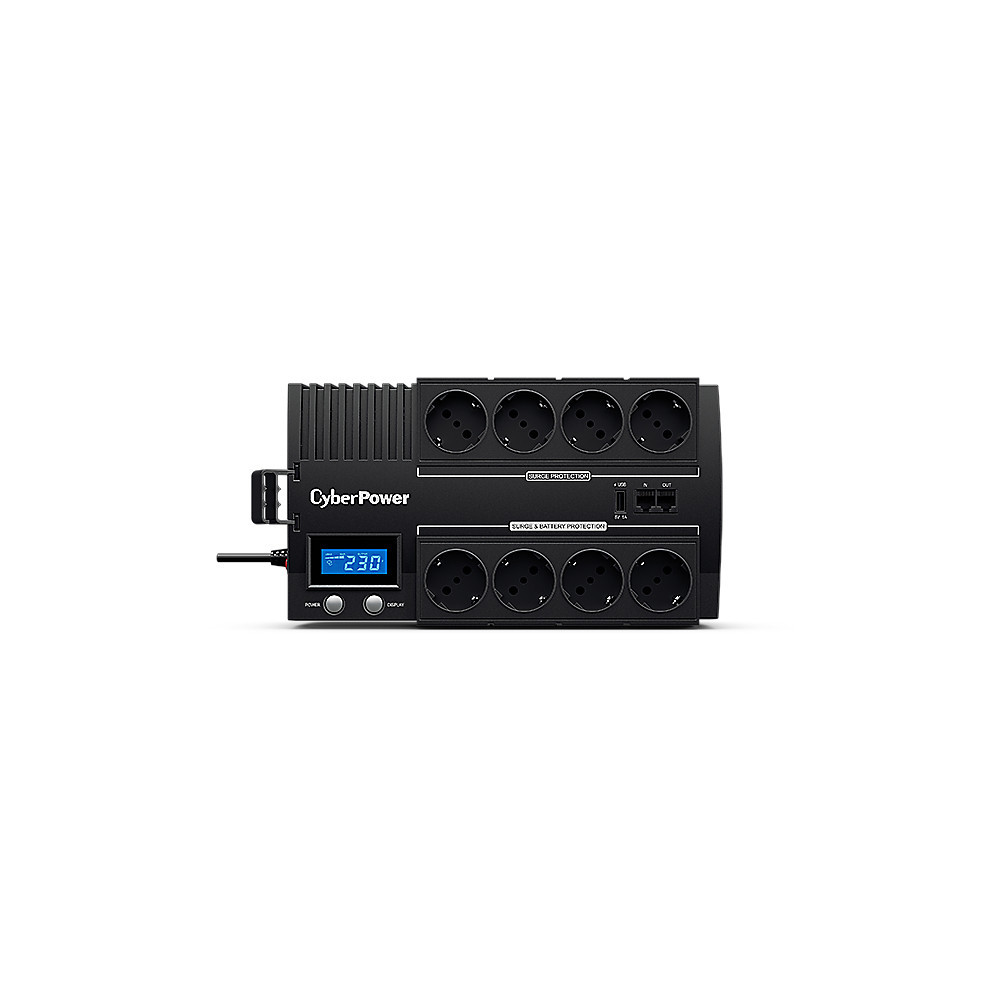 CyberPower BR1200ELCD alimentation d'énergie non interruptible Interactivité de ligne 1,2 kVA 720 W 8 sortie(s) CA