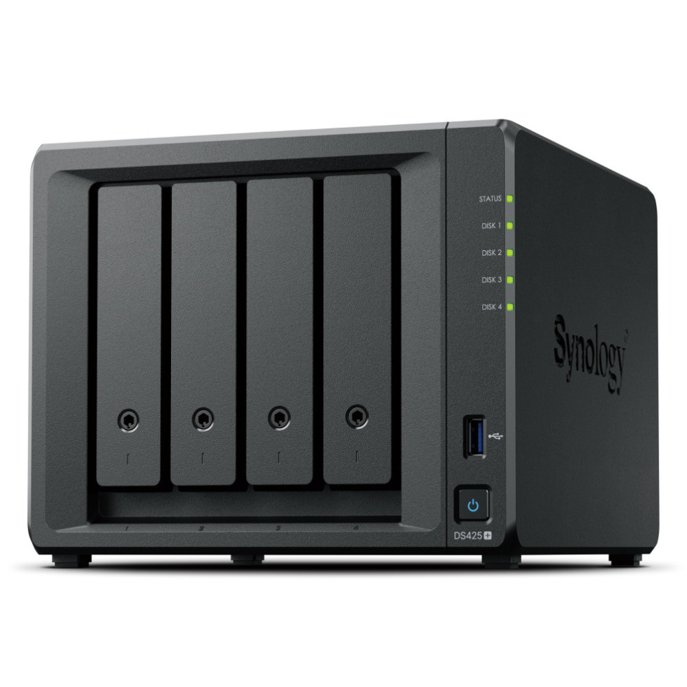 Synology DiskStation DS425+ serveur de stockage NAS Intel® Celeron® J4125 2 Go DDR4 0 To Noir