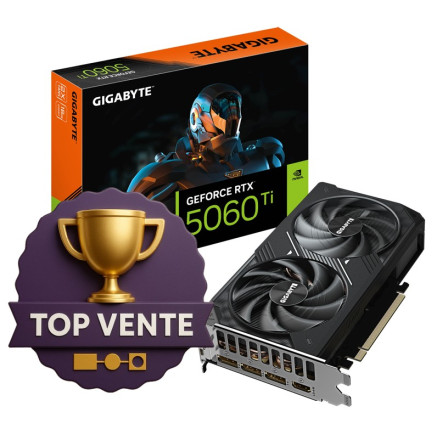 GIGABYTE GeForce RTX 5060 Ti WINDFORCE MAX OC 16G Carte Graphique –