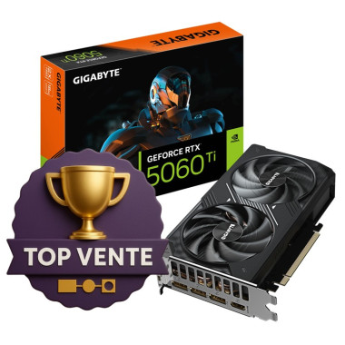 GIGABYTE GeForce RTX 5060 Ti WINDFORCE MAX OC 16G Carte Graphique –