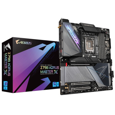 GIGABYTE Z790 AORUS MASTER X Carte Mère - Prend en charge les processeurs Intel de 13e génération, VRM 20+1+2 phases, jusqu'à