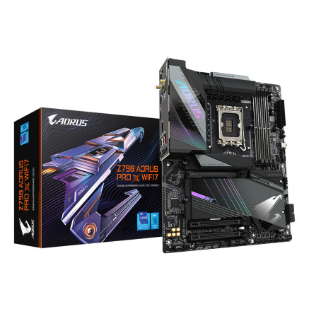 GIGABYTE Z790 AORUS PRO X WIFI7 Carte mère - Prend en charge les processeurs Intel Core de 14e génération, VRM 18+1+2 phases,