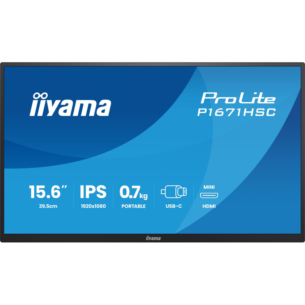 iiyama ProLite P1671HSC-B1 écran plat de PC 39,6 cm (15.6") 1920 x 1080 pixels Full HD LED Noir