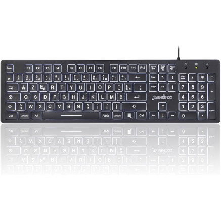PERIBOARD-317 FR B Clavier Rétro-éclairé USB AZERTY (11472)