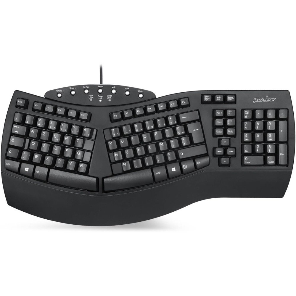 PERIBOARD-512 FR B Noir Clavier AZERTY Ergonomique | ECP Grossiste informatique