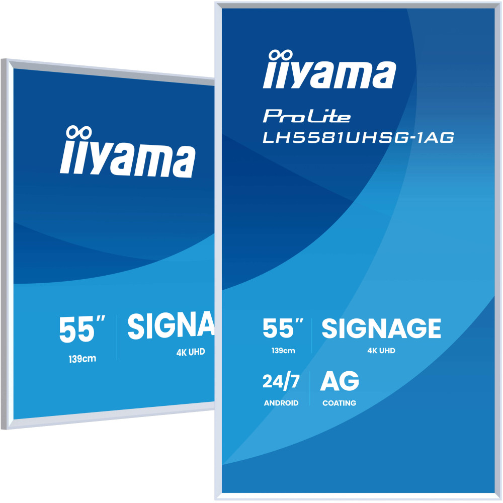 iiyama LH5581UHSG-1AG Écran d'affichage dynamique Écran plat de signalisation numérique 138,7 cm (54.6") Wifi 500 cd m² 4K