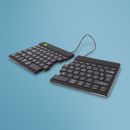 R-Go Tools Clavier ergonomique R-Go Split Break avec logiciel de pause, clavier ergonomique divis, AZERTY (FR), bluetooth, noir