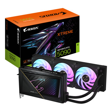 GIGABYTE AORUS GeForce RTX 5090 XTREME WATERFORCE 32G Carte Graphique - 32 Go GDDR7, 512 bits, PCI-E 5.0, 2655 MHz Fréquence du