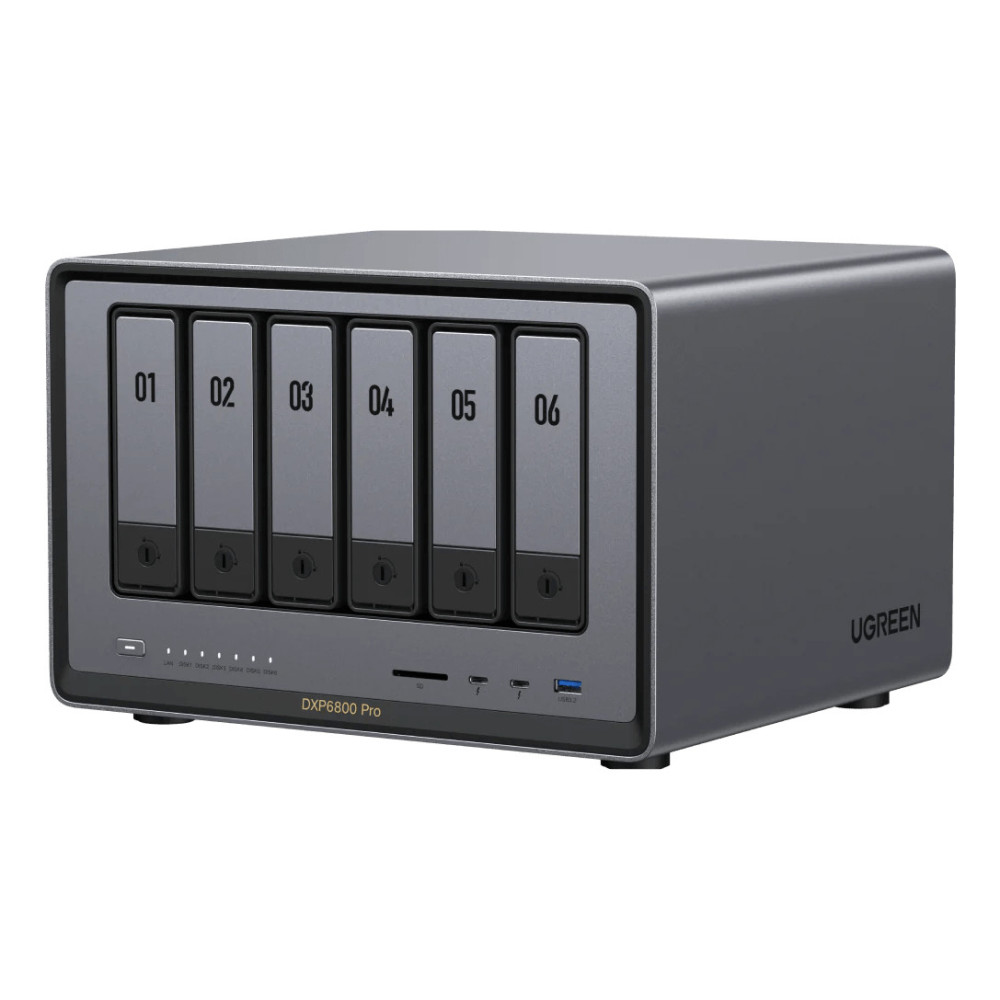 Ugreen NASync DXP6800 Pro NAS Compact Intel® Core™ i5 i5-1235U 8 Go DDR5 0 To UGOS Pro Noir