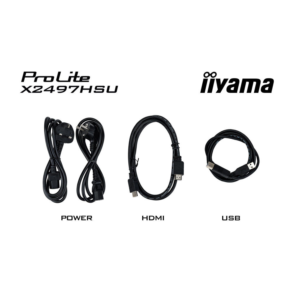 iiyama ProLite X2497HSU-B1 écran plat de PC 60,5 cm (23.8") 1920 x 1080 pixels Full HD Noir