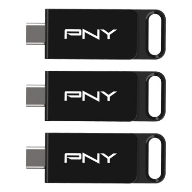 PNY Elite lecteur USB flash 128 Go USB Type-C 3.2 Gen 1 (3.1 Gen 1) Noir