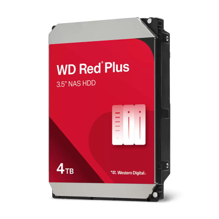 Western Digital Red Plus WD40EFZZ disque dur 4 To 5400 tr min 128 Mo 3.5" Série ATA III
