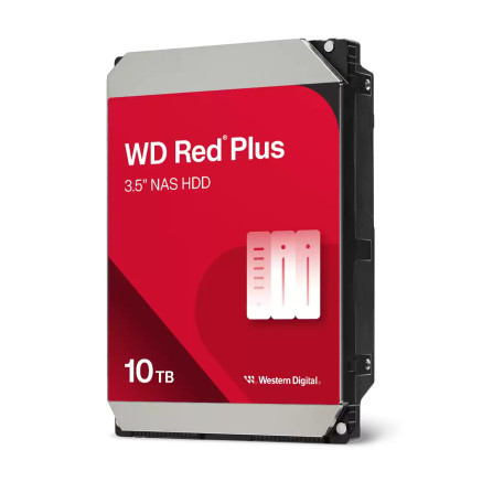 Western Digital Red Plus WD100EFGX disque dur 10 To 7200 tr min 256 Mo 3.5" Série ATA III