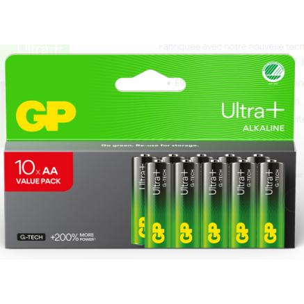 Blister 10 piles Ultra Plus Alcalines AA (LR06) | ECP Grossiste informatique