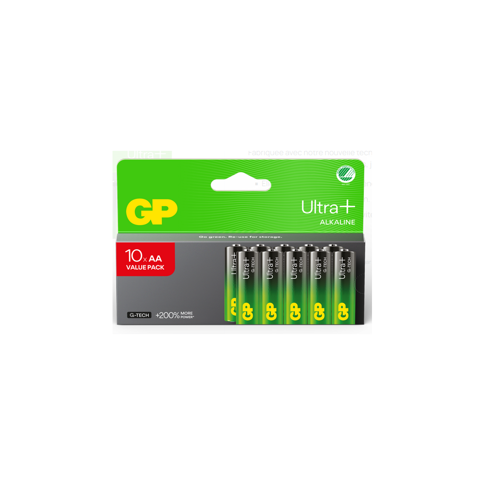 Blister 10 piles Ultra Plus Alcalines AA (LR06) | ECP Grossiste informatique