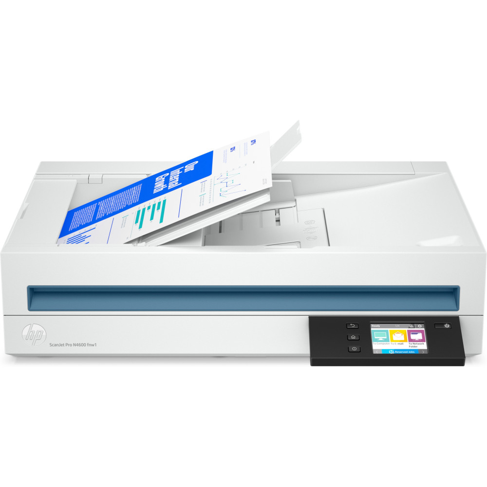 HP Scanjet Pro N4600 fnw1 Scanner à plat et chargeur automatique 1200 x 1200 DPI A5 Blanc