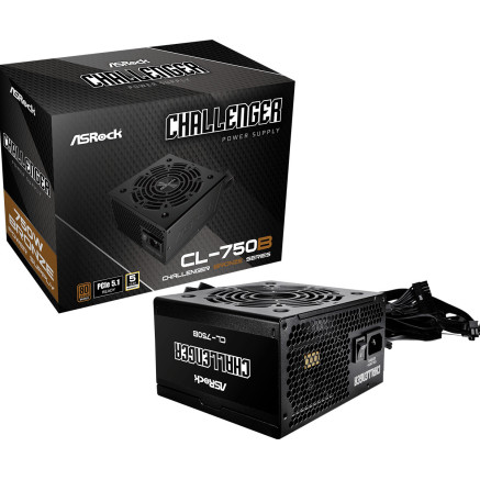 Asrock Challenger CL-750B unité d'alimentation d'énergie 750 W 20+4 pin ATX ATX Noir