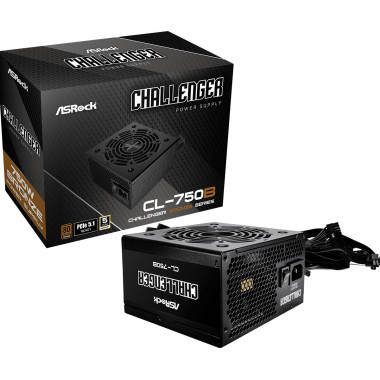 Asrock Challenger CL-750B unité d'alimentation d'énergie 750 W 20+4 pin ATX ATX Noir