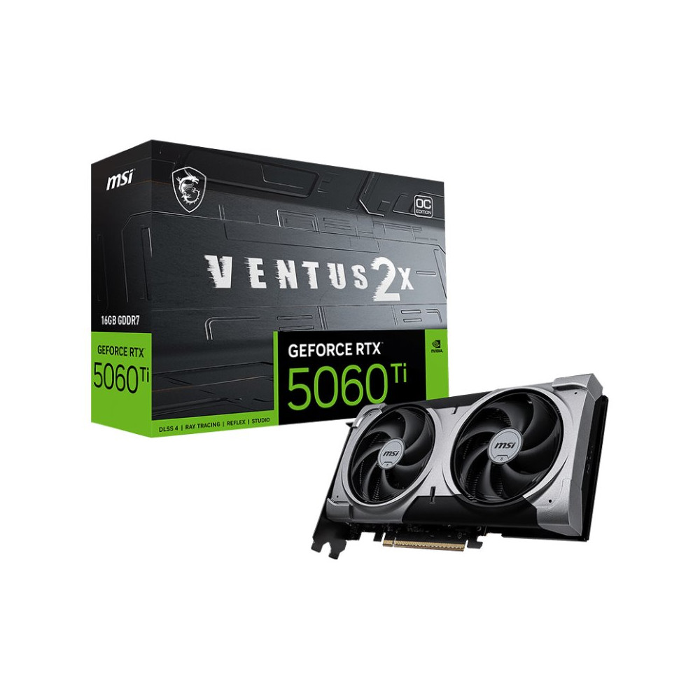 MSI VENTUS GeForce RTX 5060 TI 16G 2X OC PLUS NVIDIA 16 Go GDDR7 | ECP Grossiste informatique