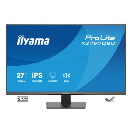 IIYAMA X2797QSU-B1 (Prolite) - 27p IPS QHD 1ms 350 cd/m² HDMI-DP 4xUSB 2x2W Noir | ECP Grossiste informatique