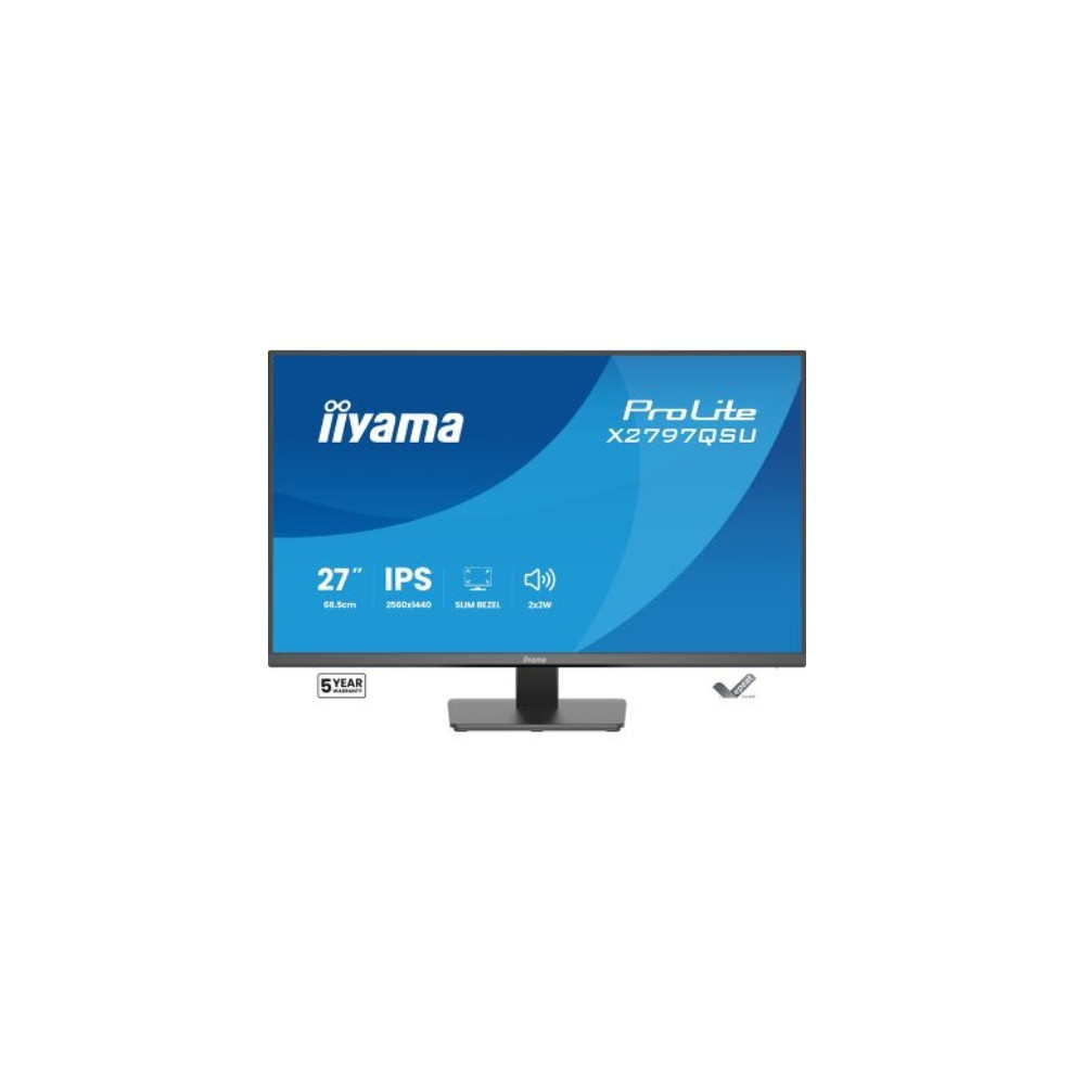 IIYAMA X2797QSU-B1 (Prolite) - 27p IPS QHD 1ms 350 cd/m² HDMI-DP 4xUSB 2x2W Noir | ECP Grossiste informatique