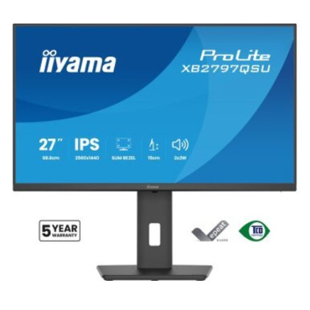 IIYAMA XB2797QSU-B1 (Prolite) - 27p IPS QHD 1ms 350 cd/m² HDMI-DP 4xUSB 2x2W Réglable Noir | ECP Grossiste informatique