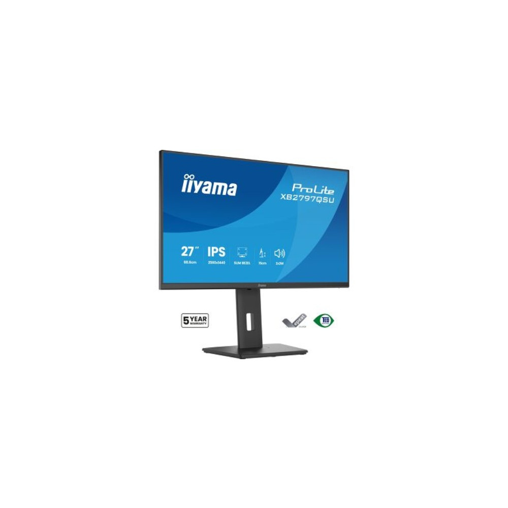 IIYAMA XB2797QSU-B1 (Prolite) - 27p IPS QHD 1ms 350 cd/m² HDMI-DP 4xUSB 2x2W Réglable Noir | ECP Grossiste informatique