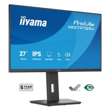 IIYAMA XB2797QSU-B1 (Prolite) - 27p IPS QHD 1ms 350 cd/m² HDMI-DP 4xUSB 2x2W Réglable Noir | ECP Grossiste informatique
