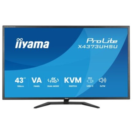 iiyama ProLite X4373UHSU-B1 écran plat de PC 108 cm (42.5") 3840 x 2160 pixels 4K Ultra HD Noir | ECP Grossiste informatique