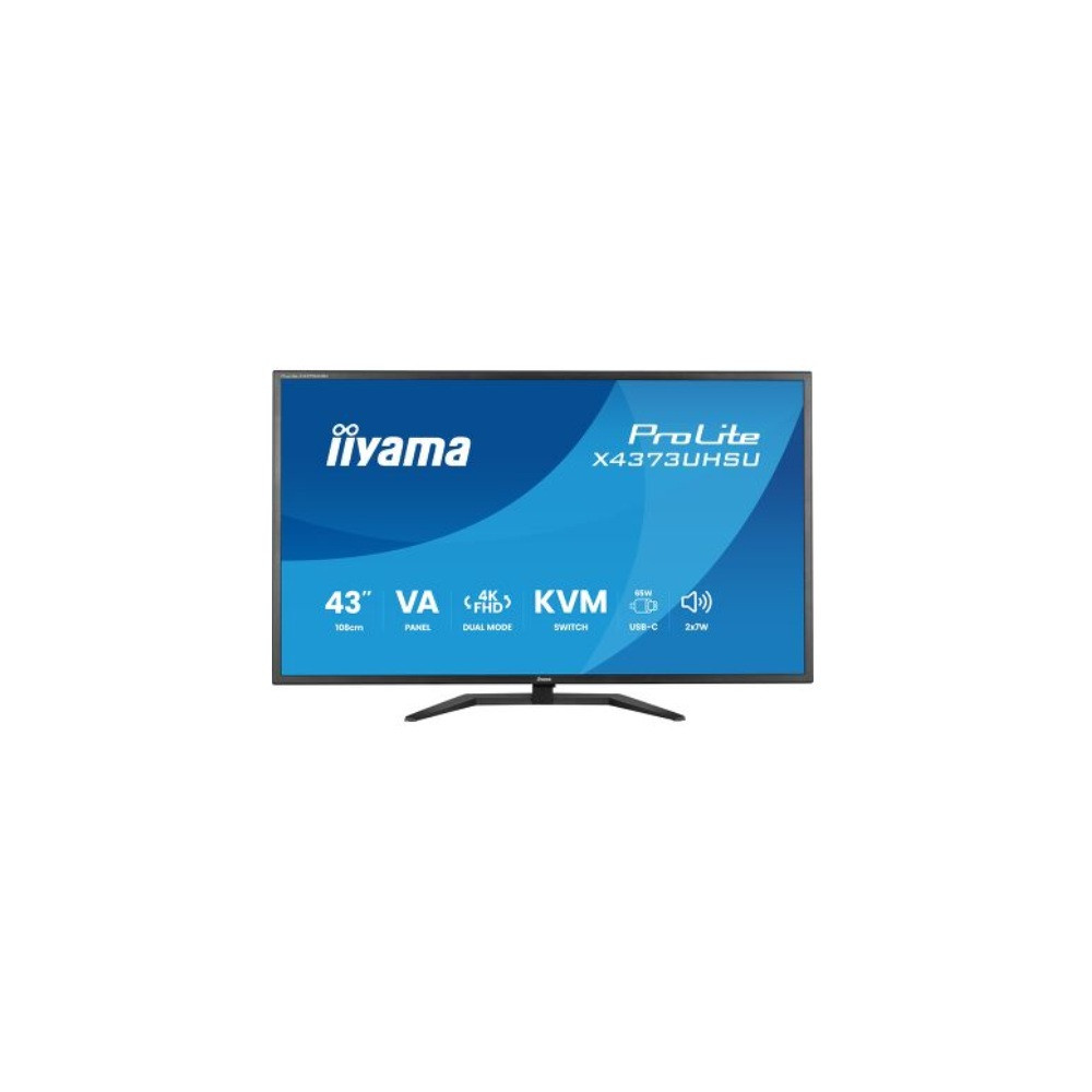 iiyama ProLite X4373UHSU-B1 écran plat de PC 108 cm (42.5") 3840 x 2160 pixels 4K Ultra HD Noir | ECP Grossiste informatique