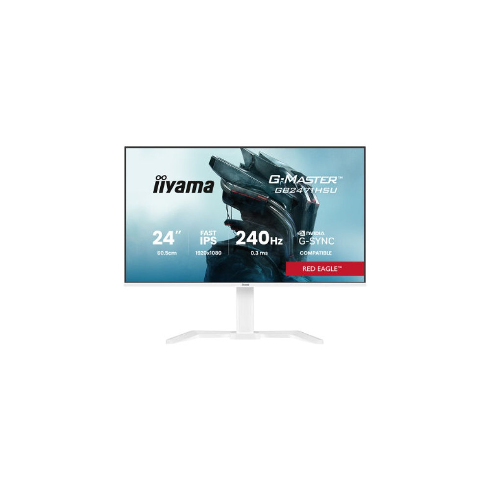 IIYAMA GB2471HSU-W1 (Red Eagle) - 23.8p Fast-IPS FHD 0.3ms 350cd 2HDMI-DP 2USB 2x2W Réglable Noir | ECP Grossiste informatique
