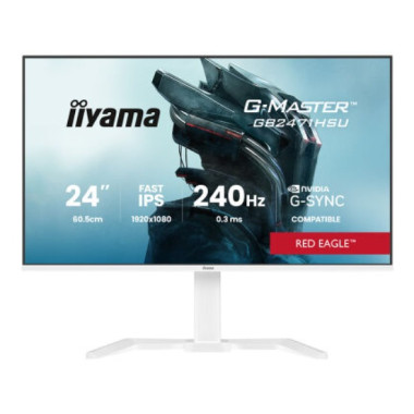 IIYAMA GB2471HSU-W1 (Red Eagle) - 23.8p Fast-IPS FHD 0.3ms 350cd 2HDMI-DP 2USB 2x2W Réglable Noir | ECP Grossiste informatique