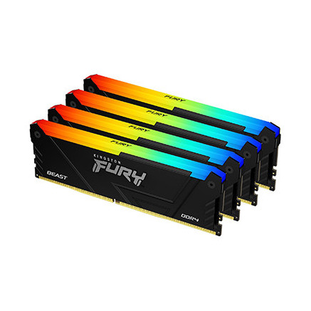 Kingston Technology FURY Beast 32GB 3600MT s DDR4 CL17 DIMM (Kits de 4) RGB