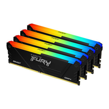 Kingston Technology FURY Beast 32GB 3600MT s DDR4 CL17 DIMM (Kits de 4) RGB